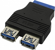 Espada <Ei20U32> Переходник 20pin -> 2xUSB3.0 (горизонтальное расположение портов)