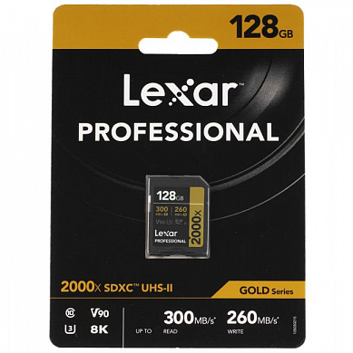 LSD2000128G-BNNNG LEXAR Professional 2000x 128GB SDHC/SDXC UHS-II Card