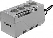 Стабилизатор SVEN <VR-F1000 Silver> (вх.180-285V, вых.230V, 320W, 2 розетки Euro со стабилизацией+2 без стаб.)