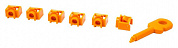LAN-SEC45-PL-SET-OR Комплект заглушек порта RJ-45 (6 шт.) + ключ, оранжевый