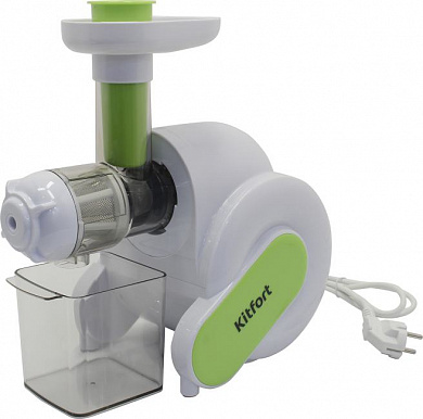 Kitfort <KT-1110-1 зелёный> Соковыжималка шнековая (150W, 60-80 оборотов/мин.)