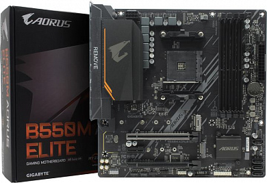 GIGABYTE B550M AORUS ELITE (RTL) AM4 <B550> 2xPCI-E DVI+HDMI GbLAN SATA RAID MicroATX 4DDR4