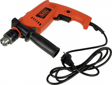Дрель ударная Black & Decker HD555-RU 550Вт патрон:быстрозажимной реверс