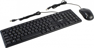 CBR KB SET 709, Комплект (клавиатура + мышь), USB. Клавиатура: 104 кл., офисн., 1,5 м. Мышь: 1000 dpi, 3 кн., 1,5 м