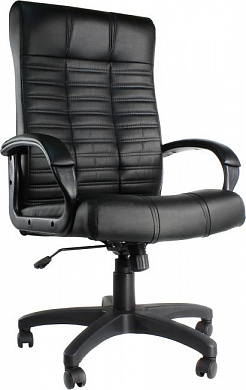 Бюрократ KB-10/Black  Кресло руководителя (кож. зам.)