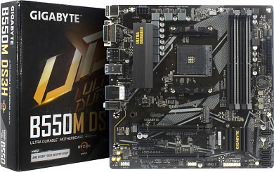 GIGABYTE B550M DS3H (RTL) AM4 <B550> 2xPCI-E DVI+HDMI GbLAN SATA RAID MicroATX 4DDR4