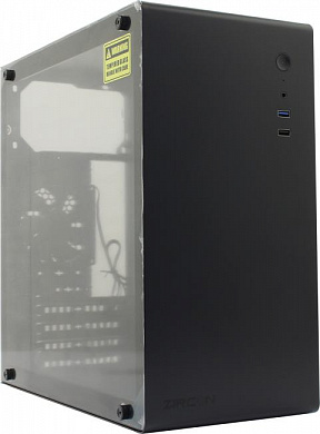 Minitower ZIRCON <Mozart BK> MicroATX без БП