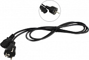 Telecom <TE021-CU0.5-BK-1.8м> Кабель компьютер - розетка 220V 1.8м Европейский стандарт
