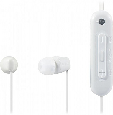 Наушники с микрофоном SONY WI-C100/WZ White (Bluetooth5.0, с регулятором громкости)
