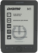 Digma M1G <D.Gray>(6", mono, 1024x758, 4Gb,FB2/PDF/DJVU/RTF/CHM/EPUB/DOC/JPG/BMP,microSDHC, USB2.0)