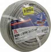 Кабель силовой, NUM-J (NYM) 3x1.5мм2 <бухта 20м> Rexant <01-8704-20>