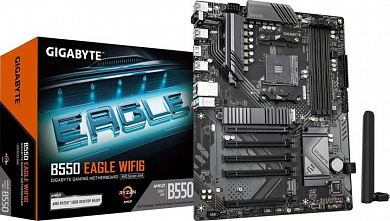 GIGABYTE B550 EAGLE WIFI6 (RTL) AM4 <B550> 5xPCI-E HDMI GbLAN+WiFi SATA RAID ATX 4DDR4