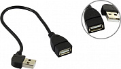 ExeGate <EX-CC-USB2-AMAF-0.15L> Кабель удлинительный USB 2.0 A-->A 0.15м Г-образный <EX299703RUS>