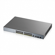 ZYXEL <GS1350-26HP> Управляемый коммутатор (24UTP 1000Mbps PoE+ + 2Combo 1000BASE-T/SFP)