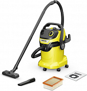 1.628-300.0 Строительный пылесос Karcher WD 5 V-25/5/22 1100Вт (уборка: сухая/сбор воды) желтый