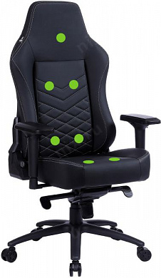 Кресло игровое Cactus CS-CHR-0112BL-M черный с подголов.