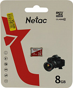 Netac <NT02P500ECO-008G-S> microSDHC Memory Card 8Gb UHS-I U1 Class10