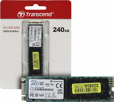 SSD 240 Gb M.2 2280 B&M 6Gb/s Transcend MTS820S <TS240GMTS820S> 3D TLC