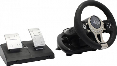 Руль SVEN GC-W800 <Black> (Vibration, рулевое колесо, педали, рычаг КПП, 12кн., PS3/PS4/ Xbox One/USB)