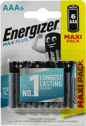 Energizer MAX PLUS <423129> (LR03) Size "AAA", 1.5V, щелочной  (alkaline)  <уп. 6 шт>
