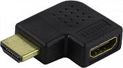 Переходник HDMI 19F -> HDMI 19M, Г-образный плоский 270° левый