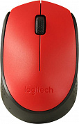 Logitech M170 Red Wireless Mouse  <910-004648> (RTL) USB 3btn+Roll