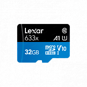 LSDMI32GBB633A micro SDHC  Lexar 32GB Class10 633x UHS-I A1 V10 с адапт