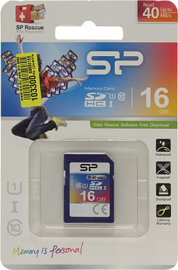 Silicon Power <SP016GBSDH010V10> SDHC Memory Card 16Gb Class10
