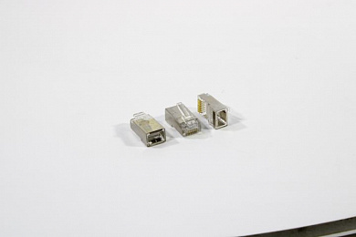 5bites <US060A-50> RJ-45 Коннектор экранированный кат.5e (уп-ка50шт.)