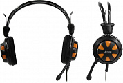 Наушники с микрофоном A4Tech HS-28-3 Orange (шнур 1.8м, с регулятором громкости)
