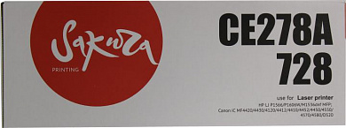 Картридж SAKURA CE278A/728 для HP LJ P1566/1606/M1536, Canon MF4420/4430/4120/4412/4410