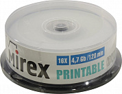 DVD+R Disc Mirex  4.7Gb  16x  <уп. 25 шт> на шпинделе, printable <203421>