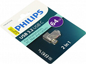 Philips 2-in-1 <FM64FD145B/97> USB3.2/USB-C Flash Drive 64Gb (RTL)