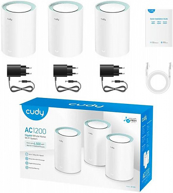 CUDY <M1300 (3-pack)> Mesh Wi-Fi System