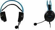 Наушники с микрофоном A4Tech Fstyler FH200U <Blue> (шнур 2м, USB, с регулятором громкости)