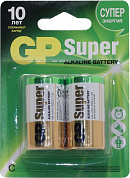 GP Ultra/Super GP14AA21-2CRSBC2/14A(U)-2/ (LR14) Size "C", 1.5V,щелочной (alkaline) <уп.2 шт>