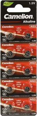 Camelion AG3-BP10 (LR41/LR736, 1.5V) , щелочной (alkaline) <уп.10 шт>