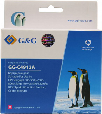 Картридж G&G GG-C4912A Magenta для HP DesignJet 500/500PS/510/800/800ps/815mfp/820mfp