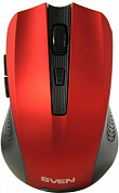 SVEN Wireless Optical Mouse <RX-350W Red> (RTL) USB 6btn+Roll