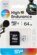 Silicon Power <SP064GBSTXIU3V10SP> microSDXC Memory Card 64Gb Class10 + microSD-->SD Adapter
