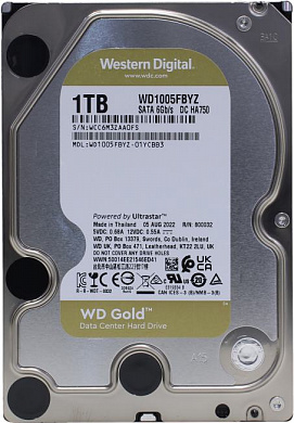 HDD 1 Tb SATA 6Gb/s Western Digital Gold <WD1005FBYZ> 3.5" 7200rpm 128Mb