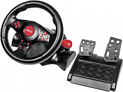 Игровой руль GW-230VR Dialog Fast Drive - вибро, 2педали+рычаг, PC USB/PS4&3/XB1&360/Android/Switch