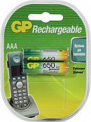 Аккумулятор GP 65AAAHC-2/ 2DECRC2-2/5DECRC2 (1.2V, 650mAh) NiMh, Size"AAA" <уп. 2 шт>