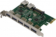 ExeGate EXE-317 (OEM) PCI-Ex1, USB3.0, 5 port-ext, 2 port-int <EX283717RUS>