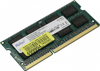 Netac Basic <NTBSD3N16SP-04> DDR3L SODIMM 4Gb <PC3-12800> CL11 (for NoteBook)