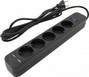 Сетевой фильтр SVEN SF-05LU Black <3м> (5 розеток + 2 USB)