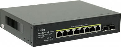 CUDY <GS1008PS2> Gigabit PoE+ Switch (8UTP 1000Mbps PoE + 2SFP)