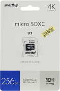 SmartBuy <SB256GBSDU1A-AD> microSDXC 256Gb UHS-I U3 V30 + microSD-->SD Adapter
