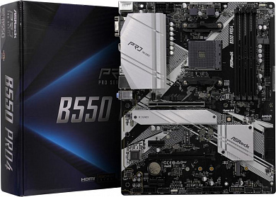 ASRock B550 PRO4 (RTL) AM4 <B550> 2xPCI-E Dsub+HDMI GbLAN SATA ATX 4DDR4
