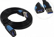 Vention <VAS-A13-B100> Кабель удлинительный USB 3.0 A-->A 1м  плоский